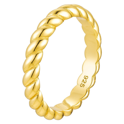 Olivie Strieborný prsteň CROISSANT GOLD 3,1mm 8798