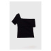Detské tričko Sisley čierna farba