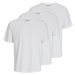 Jack&Jones 3 PACK - pánske tričko JACUNDER Stan dard Fit 12248076 White XXL