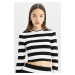 DEFACTO Cool Slim Fit Slim Cut Striped Crew Neck Knitwear Sweater