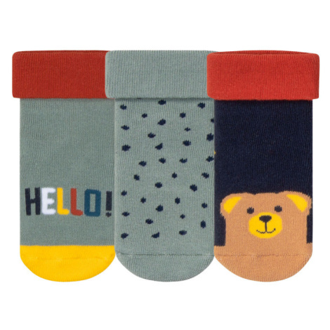 lupilu® Chlapčenské ponožky pre bábätká, 3 páry (zelená/navy modrá)
