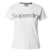 Superdry Tričko  tmavosivá / prírodná biela