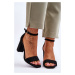 Women's classic suede sandals Black Passo