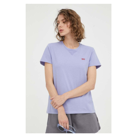 Bavlnené tričko Levi's fialová farba Levi´s