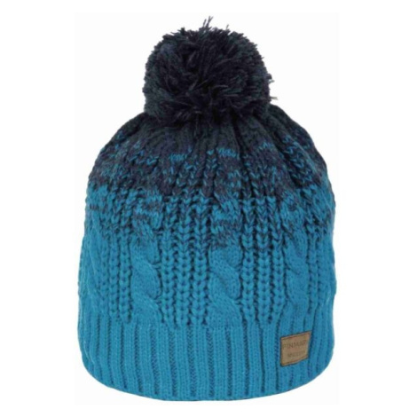 Finmark Zimná čiapka Zimná pletená čiapka, modrá, veľkosť