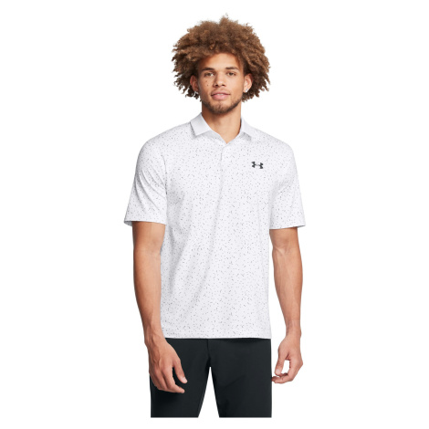 UA T2G Printed Polo-WHT Under Armour