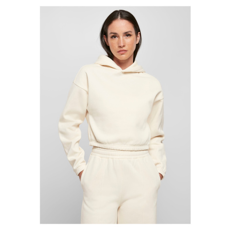 Women's short oversized hoodie whitesand