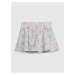 Ružovo-biela dievčenská kvetovaná šortková sukňa GAP