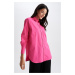 DEFACTO Relax Fit Shirt Collar Poplin Long Sleeve 100% Cotton Tunic