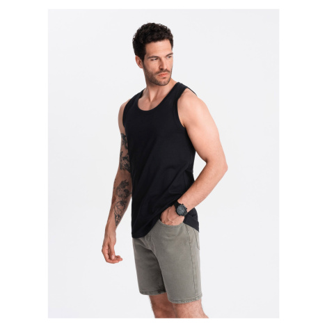 Ombre Men's BASIC cotton tank top - black