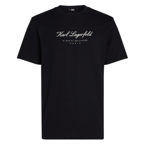 Karl Lagerfeld Tričko ' Hotel Karl'  čierna / biela