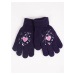 Yoclub Kids's Gloves RED-0012G-AA5A-021 Navy Blue