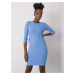 Svetlo modré dámske priliehavé šaty LK-SK-508687.17P-blue