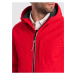 Červená pánska softshellová bunda Ombre Clothing