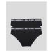 Spodná Bielizeň Karl Lagerfeld Logo Hipsters Set Čierna
