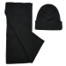 Recycled Base Hat & Scarf Set Black