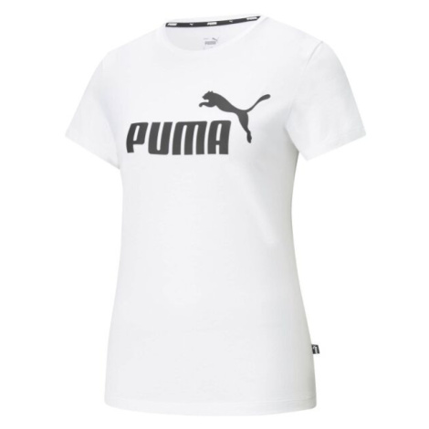 Puma ESS LOGO TEE Dámske tričko, biela, veľkosť