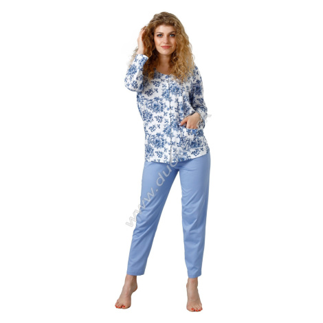 LEVEZA (M-Max) Dámske pyžamo Gloria1113 1-modrá