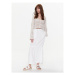 BDG Urban Outfitters Maxi sukňa BDG BAGGY LINEN SKIRT 76472083 Biela