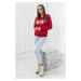 Red sweatshirt with print