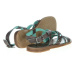 Dámske sandále Lola Lady W WL141650-30 -Tmavo hnedé s tyrkysovou - Wrangler tmavě hnědá