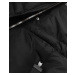 Čierna dámska zimná bunda s kapucňou (5M738-392)