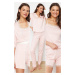 Trendyol Pink 5-Pack Heart Ribbed Ribbon/Bow Detailed Knitted Pajama Set