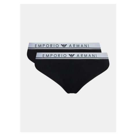 Emporio Armani Underwear Súprava 2 kusov nohavičiek 163334 3F227 00020 Čierna