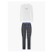 Pánsky pyžamový set - NM2184E 1MT - biela/modrá - Calvin Klein bílá/modrá