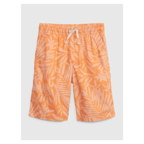 Oranžové chlapčenské šortky vzorované GAP