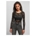 Women's Long Sleeve Lace Body Black