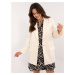 Ecru women's blazer with button fastening