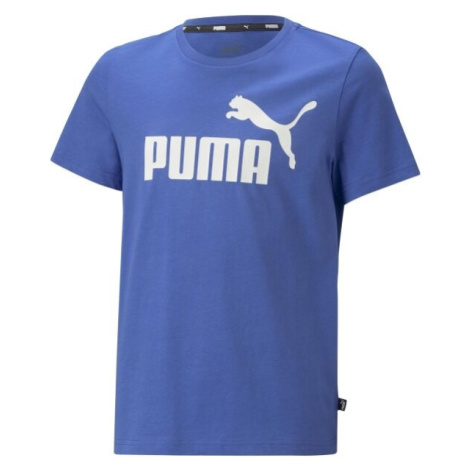 Puma ESS LOGO TEE B Chlapčenské tričko, modrá, veľkosť