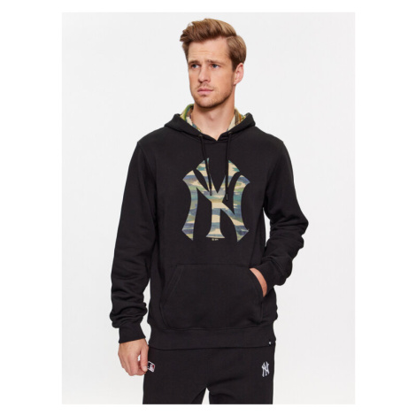 47 Brand Mikina New York Yankees BB017PMAZJR590415JK Čierna Regular Fit