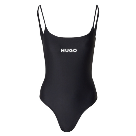 HUGO Jednodielne plavky 'PURE'  čierna / biela Hugo Boss