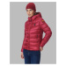Červeno-růžová dámská prošívaná zimní bunda s kapucí Blauer