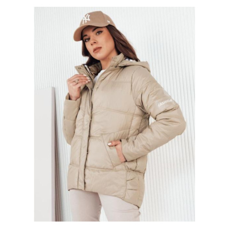 Dámska prešívaná béžová bunda DStreet