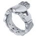 Oceľový prsteň Claddagh - AKCIA