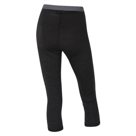 Women's 3/4 thermal pants HUSKY Merino black