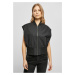 Women's Recycled Short Bomber Vest Black