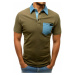 Men's green polo shirt PX0238