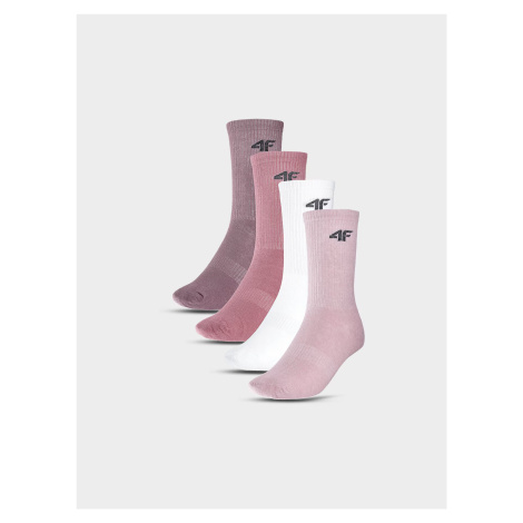 Girls' casual socks 4-pack 4F