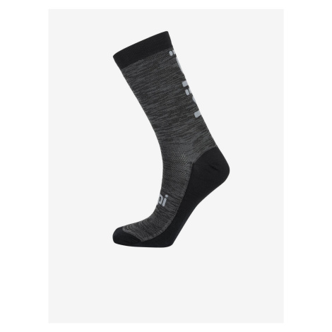 Čierno-šedé unisex športové ponožky Kilpi BORENY