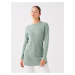 LC Waikiki Crew Neck Plain Long Sleeve Oversize Women's Knitwear Tunic