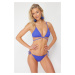 Trendyol Blue Gimped Regular Bikini Bottom