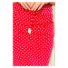 Dámske červené športové bodkované šaty so zaväzovaním a kapsičkami model 7243926