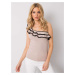 Béžový dámsky top s volánikmi TW-TP-OB018.08-beige