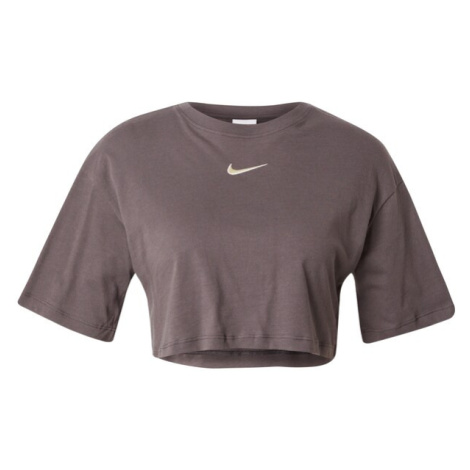Nike Sportswear Tričko  krémová / tmavosivá