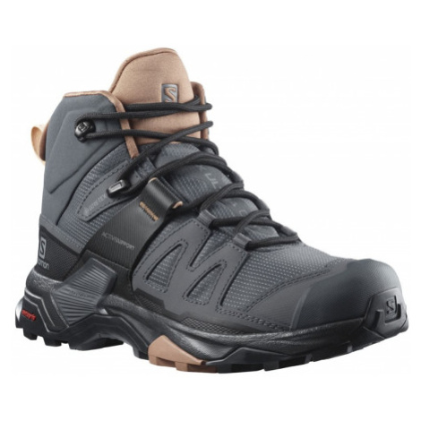 Dámska členková turistická obuv SALOMON X Ultra 4 Mid GTX W ebony mocha mousse almond cream