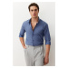 Trendyol Blue Slim Fit Summer Shirt